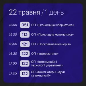 Програма заходу Тиждень знайомства з ХНУРЕ 2023