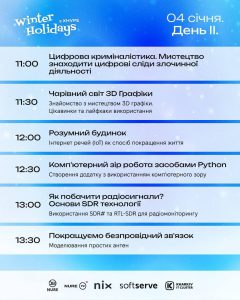 Запрошуємо 3-5 січня 2025 року школярів 9-11 класів провести Зимові канікули з користю!